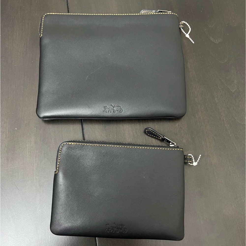 Coach rexy leather studded zipper pouch - Picture 2 of 4